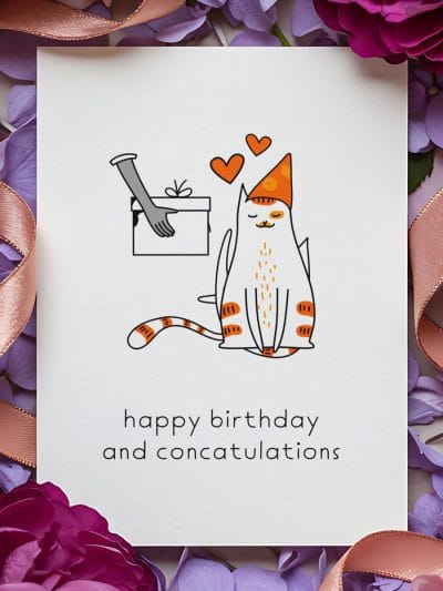 "Concatulations" - postkard