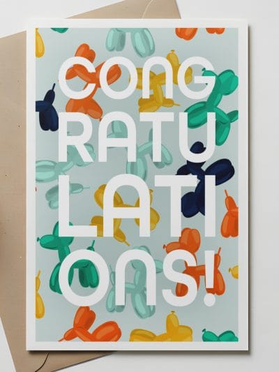 "Congratulations!" - postcard